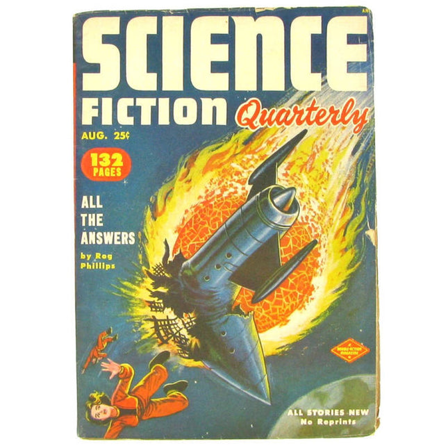 Science Fiction Quarterly Aug 1952 Milton Luros Cover Columbia Pulp