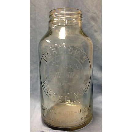 Vintage Horlick's Malted Milk Bottle – Early 1900s Glass Jar