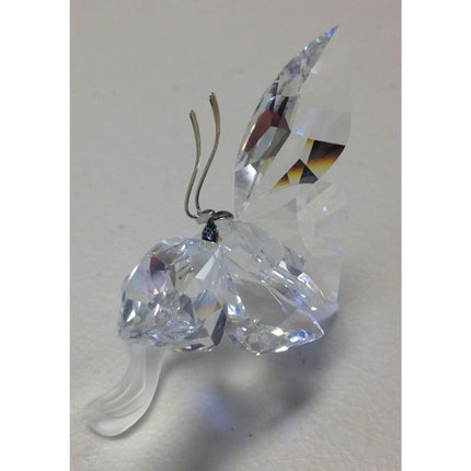 Swarovski Crystal Butterfly on Frosted Leaf Figurine #0182920 w/ Original Box