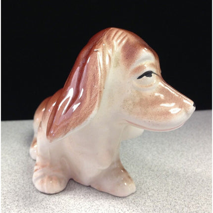 Vintage 1940s-50s Porcelain Basset Hound Dog Figurine
