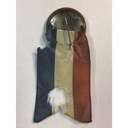 Vintage 1940s WWII Patriotic Pinback Button w/ Ribbon – World War II Memorabilia