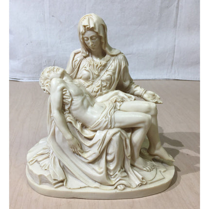 Vintage I.A.T. La Pietà Statue – Mary Holding Jesus Figurine 8.5" Religious