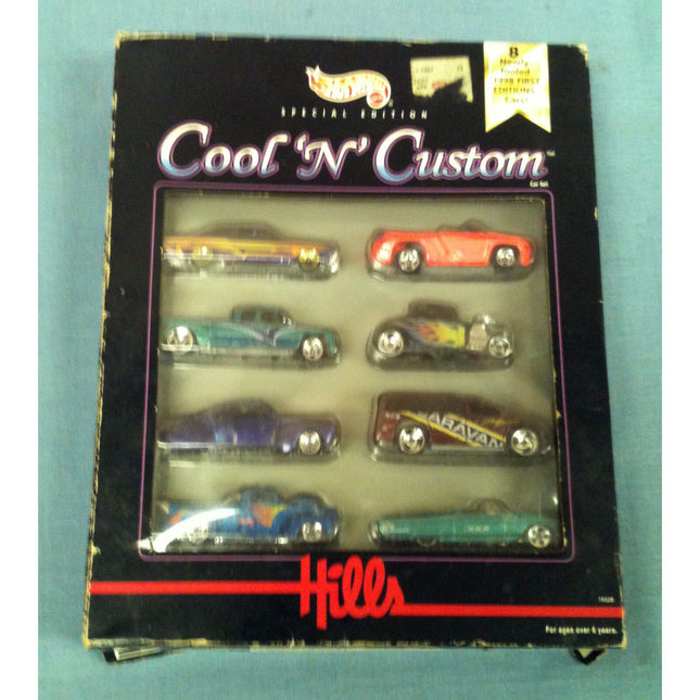 1998 Hot Wheels Cool 'N' Custom Cars Hills Exclusive Set – Sealed 8-Car Box