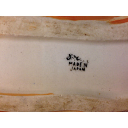 Vintage Occupied Japan Panda Bear Porcelain Log Planter