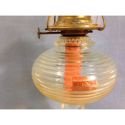 Early 20th Century Vintage Clear Glass Eagle Kerosene Lantern