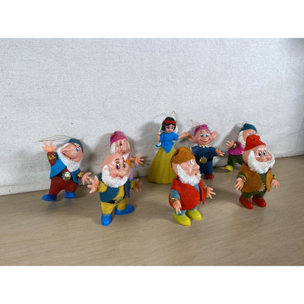 Vintage 1960s-70s Snow White & Seven Dwarfs Christmas Ornaments – Plastic & Felt