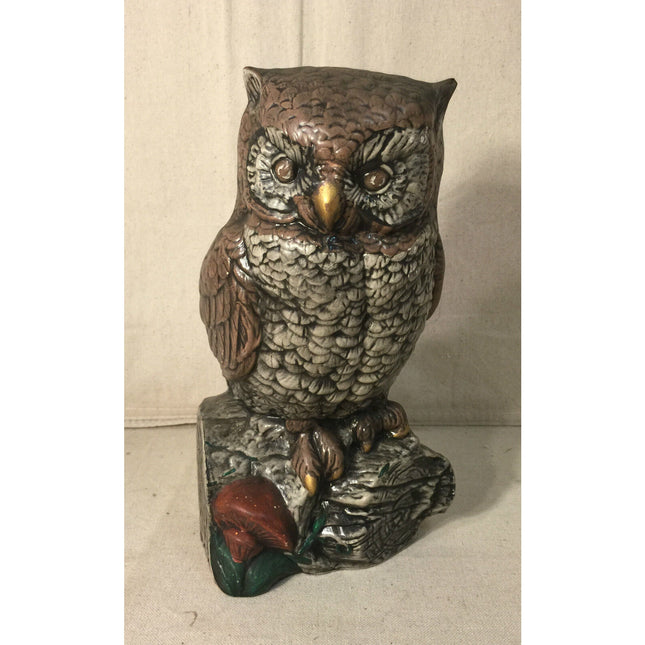 Mid-Century Holland Mold Owl Figurine Plaster Chalkware