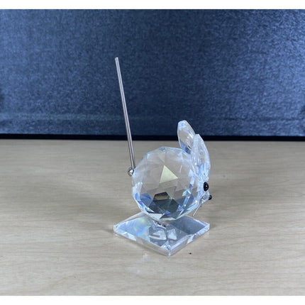 Swarovski Crystal 2 1/2” Mouse with Tail and Whiskers Figurine