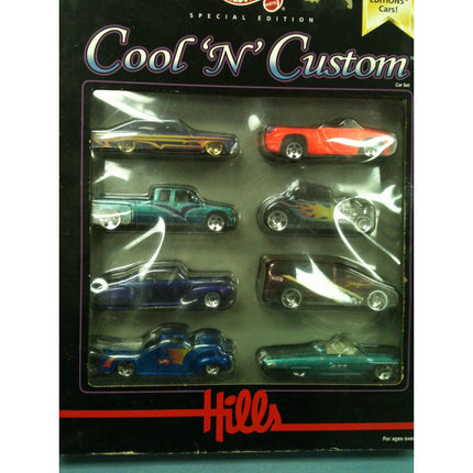 1998 Hot Wheels Cool 'N' Custom Cars Hills Exclusive Set – Sealed 8-Car Box