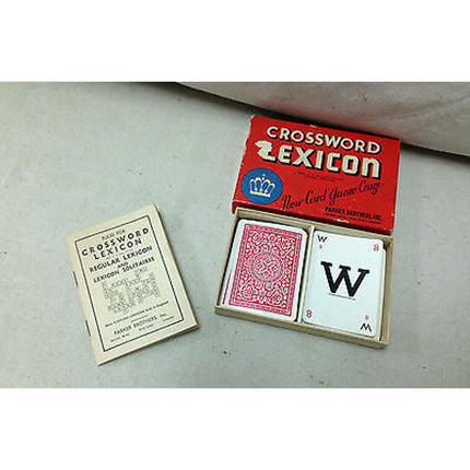 Vintage Crossword Lexicon Card Game – Complete with Instructions