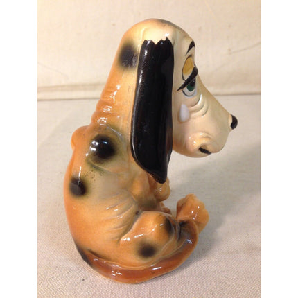 Vintage Japan Porcelain Droopy / Sad Basset Hound Figurine