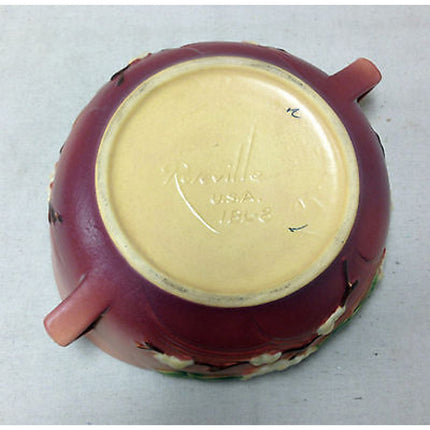 Vintage Roseville Snowberry Pink Bowl Pottery 1BL-8