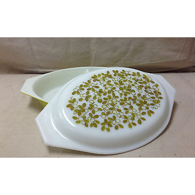 Vintage Pyrex Verde Divided Serving Dish 945C-15 – 1.5 Qt Casserole