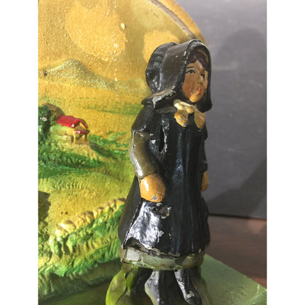 Vintage HTG John Wright Amish Cast Iron Bookends