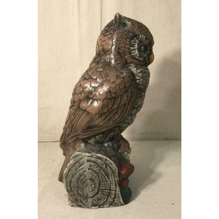 Mid-Century Holland Mold Owl Figurine Plaster Chalkware