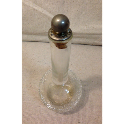 Vintage 1930s Lucien Lelong Crackled Glass Perfume Bottle