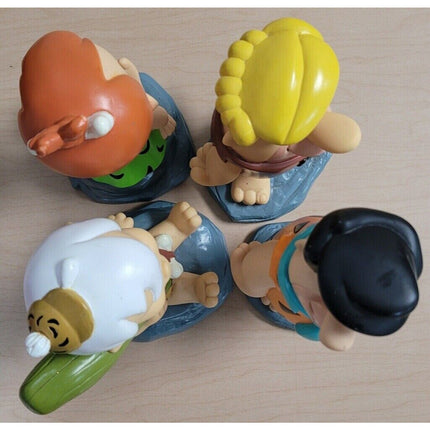 Lot of 4 Flintstones Plastic Still Banks (1994) – Fred, Barney Pebbles & Bam Bam