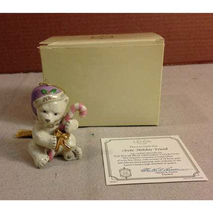 Lenox 2002 Annual Christmas Ornament – Arctic Holiday Friend w/ COA & Box