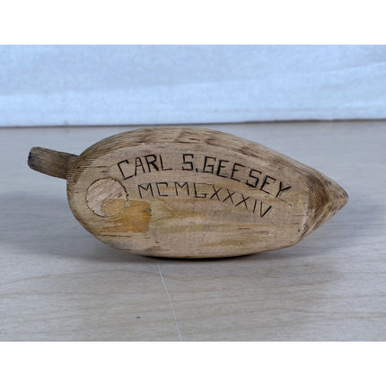 1984 Carl Geesey Handcarved Wooden Duck 6” Figurine