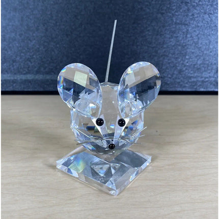 Swarovski Crystal 3” Mouse with Tail and Whiskers Figurine