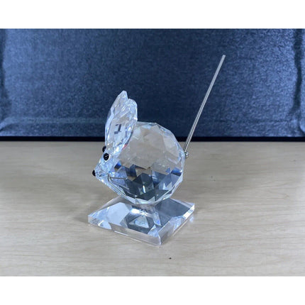 Swarovski Crystal 3” Mouse with Tail and Whiskers Figurine