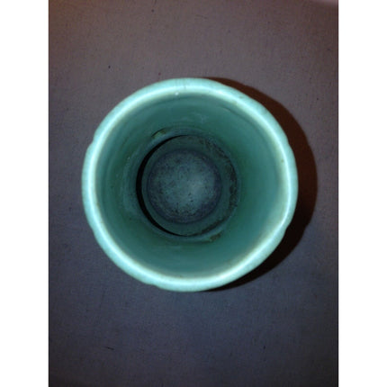 Vintage Weller Green Floral Vase – Double Handles 6.75" Mid-Century Pottery
