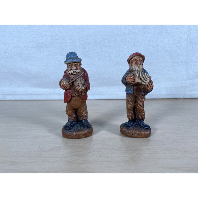 Syroco Hill-Billy’s Clem & Lem Musical Band Figures – 4.5" Vintage Pair