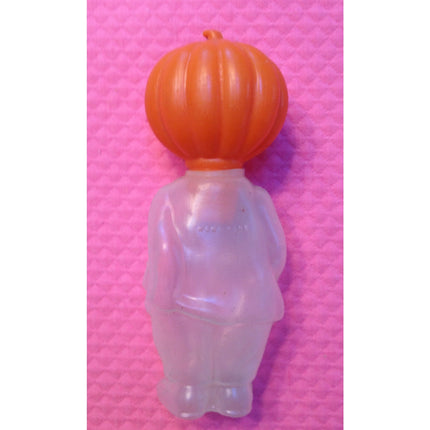 Vintage 1970s Fleer Pumpkin 4.25" Plastic Candy Dispenser Hong Kong