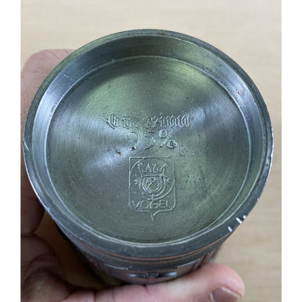 Vintage Vogel 95% Pewter Playing Cards Tumbler – Collectible Cup