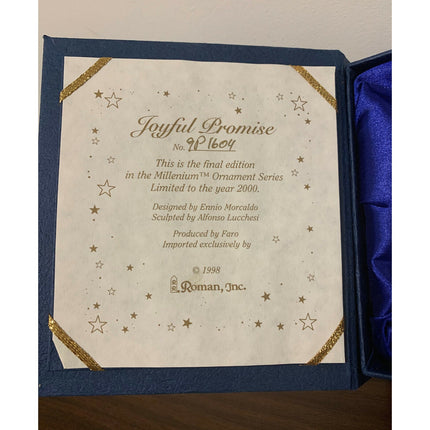 Roman 1998 “The Millennium” Christmas Ornament “Joyful Promise” in Case Box