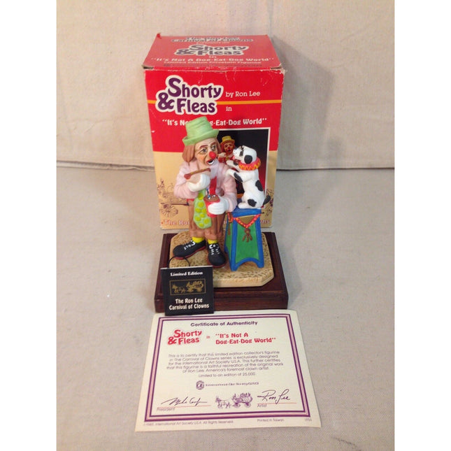 Ron Lee Shorty & Fleas It's Not a Dog Eat Dog World Figurine Porcelain Box COA