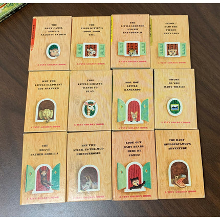 Tiny Animal Stories by Dorothy Kunhardt – 1948 Simon & Schuster – 12 Mini Books