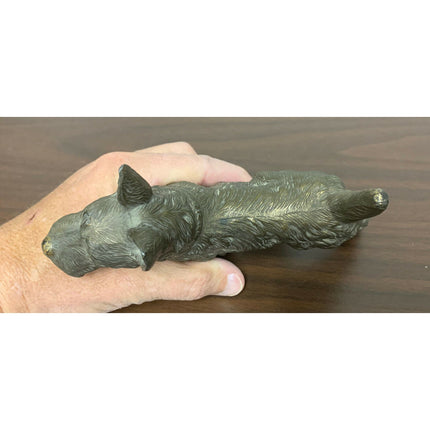 Japan Scottish Terrier Bronzed Figurine – 1940’s-50’s Metal Dog Statue