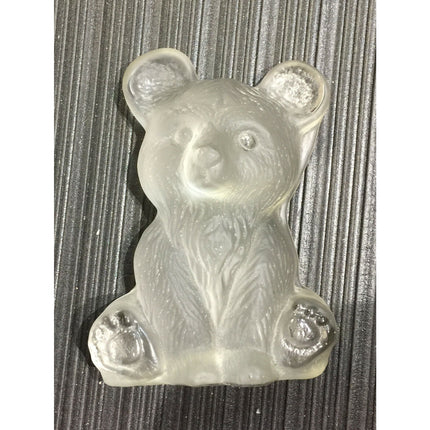 Viking Dalzell Frosted Glass Bear Figurine Handmade USA w/ Original Sticker