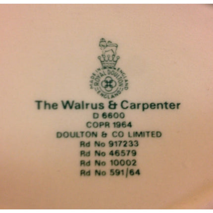 1960s Royal Doulton Large Toby Jug "The Walrus & The Carpenter" D6600