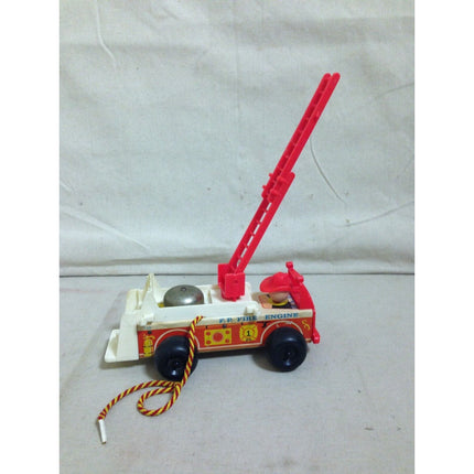 Vintage 1960’s Fisher Price Fire Engine Pull Toy #720 – Wood & Plastic