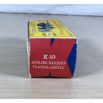 Vintage 1960s Matchbox Lesney K-10 Aveling-Barford Tractor-Shovel w/ Box