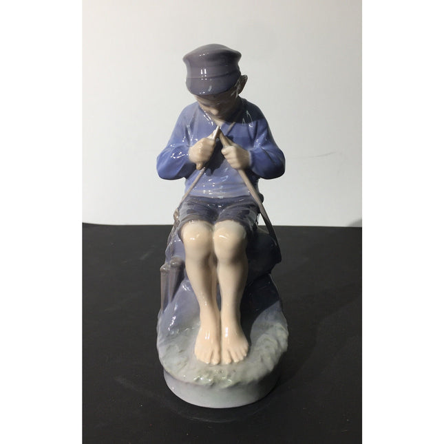 Royal Copenhagen Porcelain Figurine #905 “Whittling Boy” by Christian Thomsen