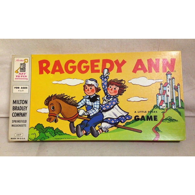 Vintage 1956 Milton Bradley Raggedy Ann Board Game #4809 – Complete