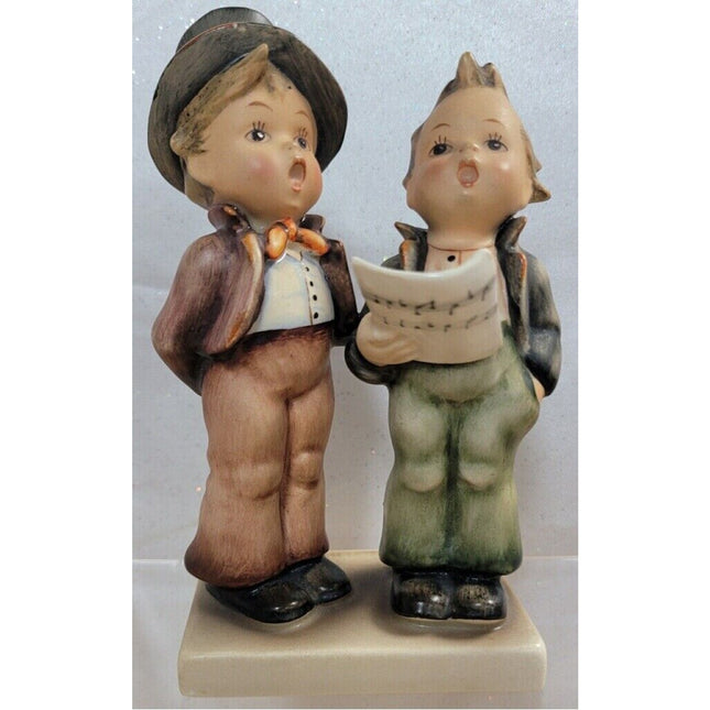 Early Goebel Hummel “Duet” #130 TMK-1 Boys Figurine Incised Bee Germany