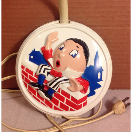Vintage 1950s Goodman Humpty Dumpty Pin-Up Wall Lamp w/ Shade