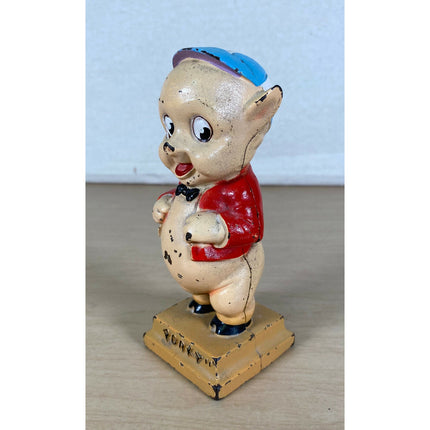 Hubley Cast Iron Porky Pig Still Bank