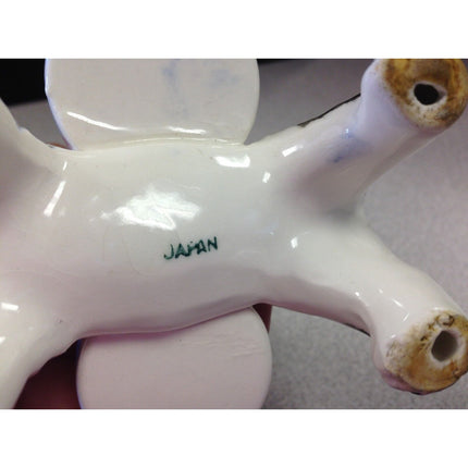 Occupied Japan Scottie Dog Porcelain Vintage Ring Holder with Dual Bowls