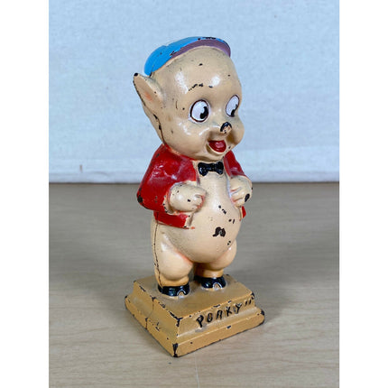 Hubley Cast Iron Porky Pig Still Bank