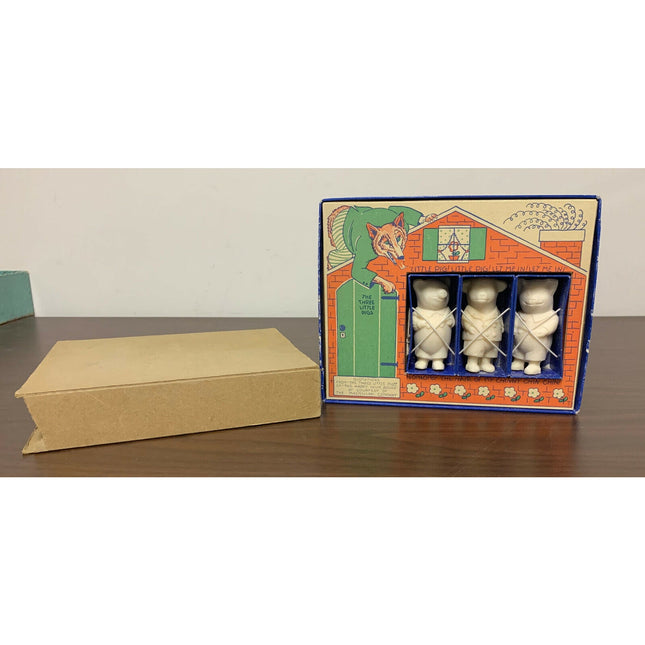 1930’s Three Little Pigs Soap Set / NIB – With Original Sleeve & Inserts NIB