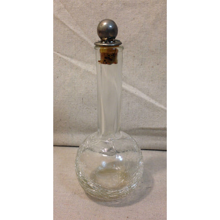 Vintage 1930s Lucien Lelong Crackled Glass Perfume Bottle