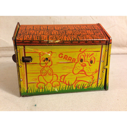 Vintage Pooch “The Pop-Out Pup” Tin Litho Toy