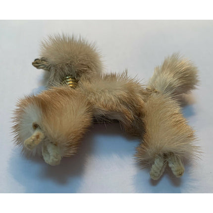 Vintage 1960s Mink Style Poodle Dog Pin Brooch