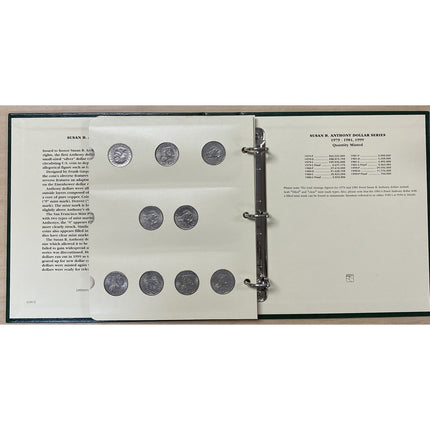 18 Susan B. Anthony Dollar Coins 1979-81 & 1999 Near & Far Dates