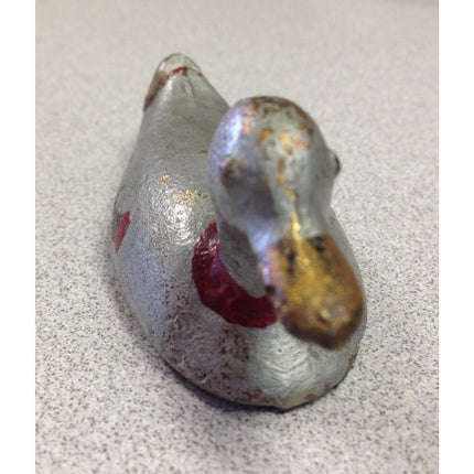 Vintage Hubley 3.5" Mallard Duck Painted Paperweight